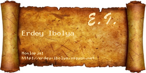 Erdey Ibolya névjegykártya